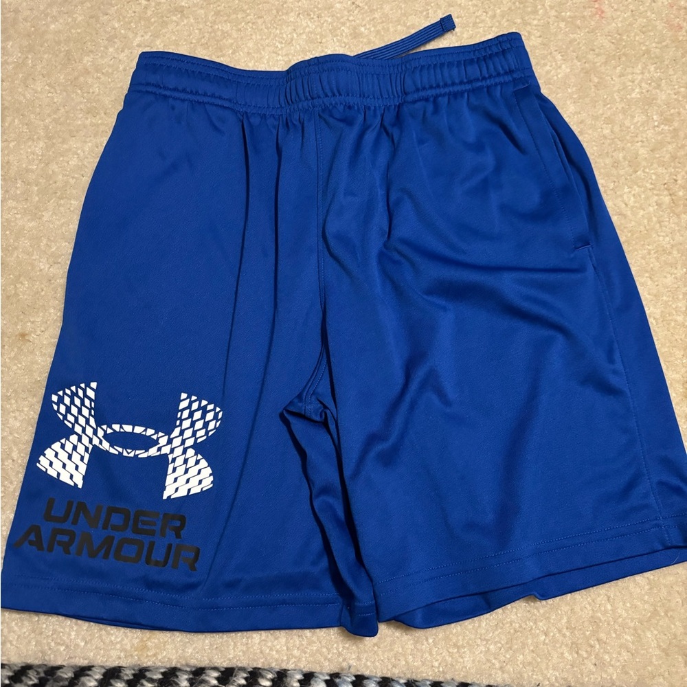 Under Armour Boy's Athletic Shorts in Vibrant Blue